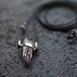 amethyst silver necklace (hand off) 5枚目の画像