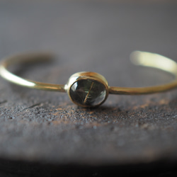 rutile quartz brass bangle (nebula) 7枚目の画像