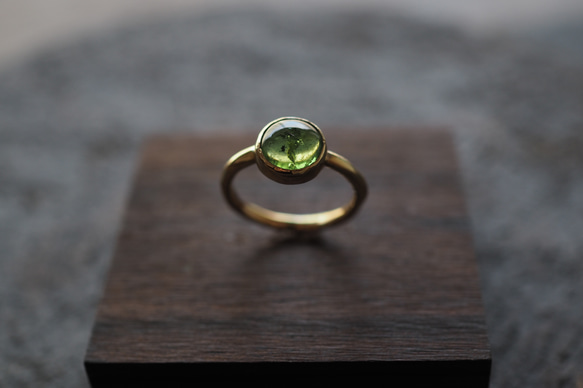 tourmaline brass ring (leaf) 5枚目の画像