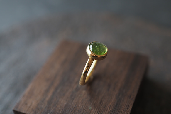 tourmaline brass ring (leaf) 7枚目の画像