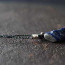 lapis lazuli macrame necklace (milky way) 9枚目の画像