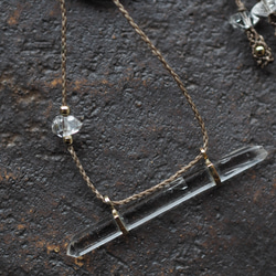 quartz brass necklace (point) 1枚目の画像