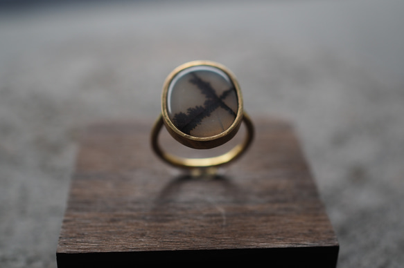 dendritic agate brass ring (intersect) 6枚目の画像