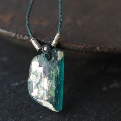 roman glass macrame necklace (aurora) 9枚目の画像
