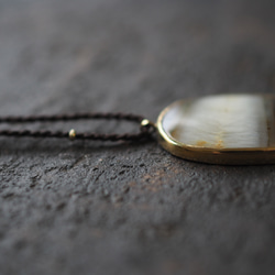 agate brass necklace (morning glowry) 9枚目の画像