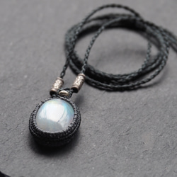 macramé　white labradorite　necklace 7枚目の画像