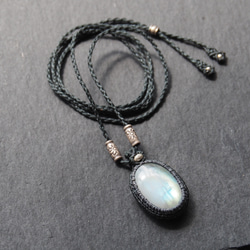 macramé　white labradorite　necklace 9枚目の画像