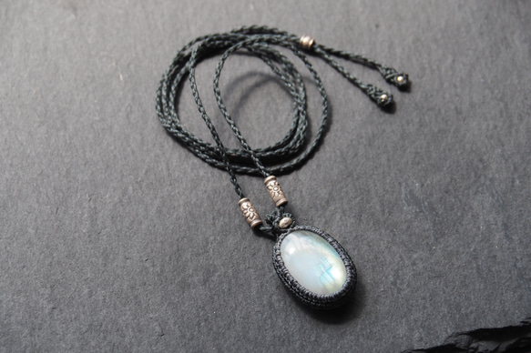 macramé　white labradorite　necklace 9枚目の画像