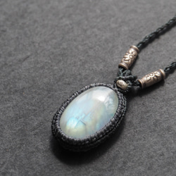 macramé　white labradorite　necklace 10枚目の画像