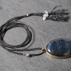 labradorite brass necklace 9枚目の画像