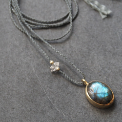 labradorite brass necklace 7枚目の画像