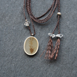 dendritic agate silver necklace (plant) 1枚目の画像