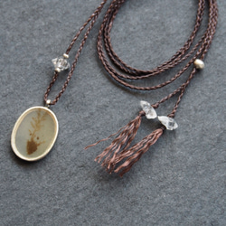 dendritic agate silver necklace (plant) 3枚目の画像