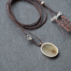 dendritic agate silver necklace (plant) 5枚目の画像