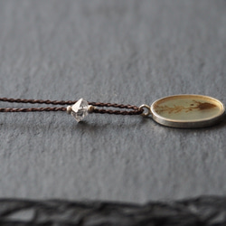 dendritic agate silver necklace (plant) 7枚目の画像