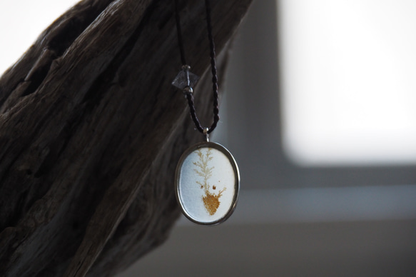 dendritic agate silver necklace (plant) 9枚目の画像