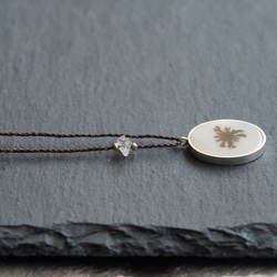 dendritic agate silver necklace (flower) 7枚目の画像