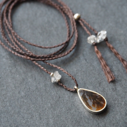 dendritic agate silver necklace (water drop) 4枚目の画像