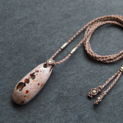 macramé　cantera opal　necklace 5枚目の画像