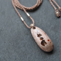 macramé　cantera opal　necklace 6枚目の画像