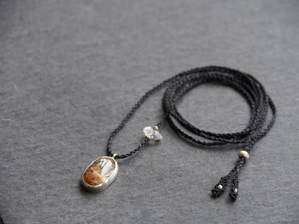 rutile quartz silver necklace 5枚目の画像