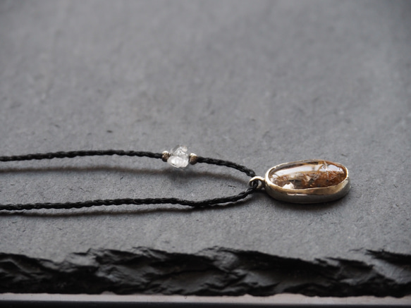 rutile quartz silver necklace 8枚目の画像