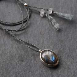 labradorite silver necklace 1枚目の画像