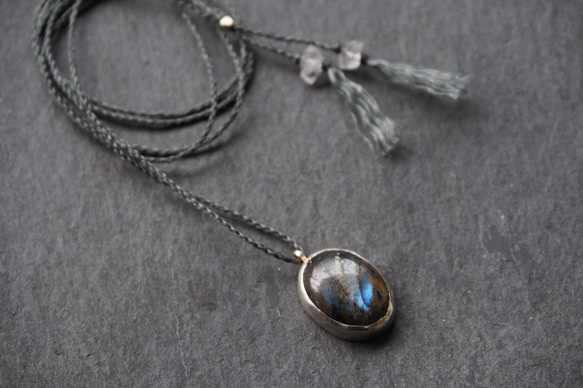 labradorite silver necklace 1枚目の画像