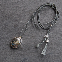 labradorite silver necklace 3枚目の画像