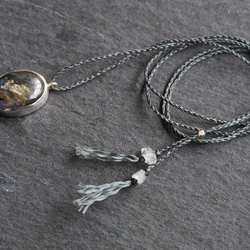 labradorite silver necklace 4枚目の画像