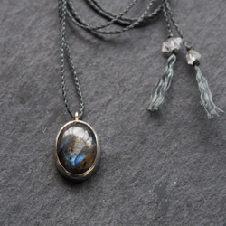 labradorite silver necklace 5枚目の画像