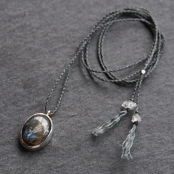 labradorite silver necklace 6枚目の画像