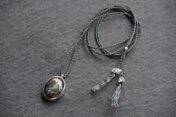 labradorite silver necklace 6枚目の画像