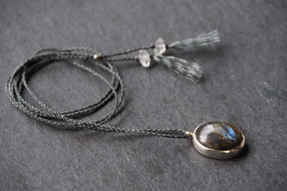labradorite silver necklace 7枚目の画像