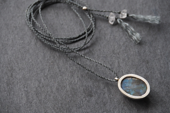 labradorite silver necklace 10枚目の画像