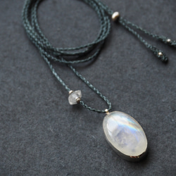 white labradorite silver necklace (reflect) 1枚目の画像