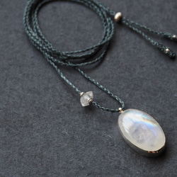 white labradorite silver necklace (reflect) 4枚目の画像
