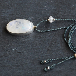white labradorite silver necklace (reflect) 6枚目の画像