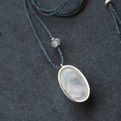 white labradorite silver necklace (reflect) 9枚目の画像