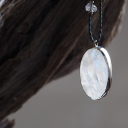 white labradorite silver necklace (reflect) 10枚目の画像