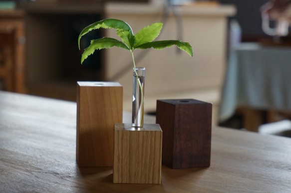 wood vase set 1枚目の画像