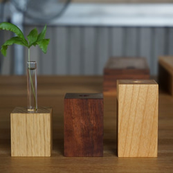 wood vase set 2枚目の画像