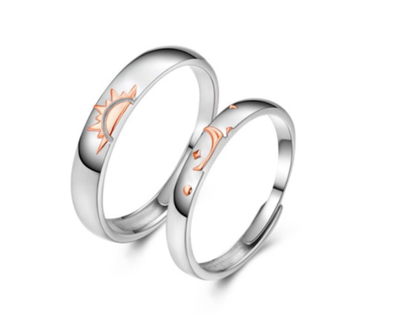 太陽モチーフ 指輪☆2個セット☆シルバー☆ジルコニア☆ 指輪・リング