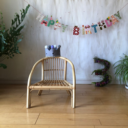(8月31日まで送料無料）ラタン製ベビー・キッズチェアー/こども椅子　シンプル　Sayang 4枚目の画像