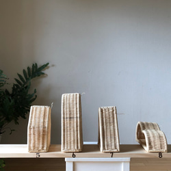 Momo Rattan original ラタン製壁掛け5.6.7.8 計4個セット 6枚目の画像