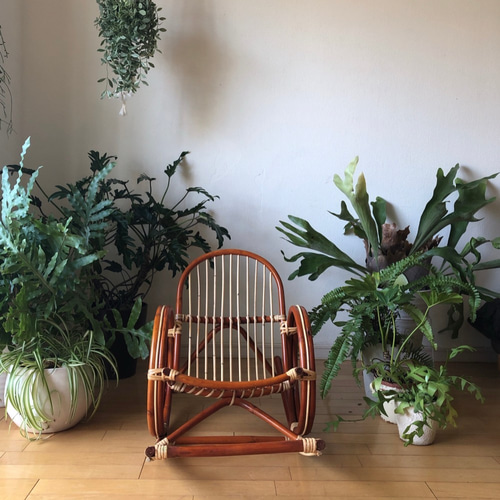 ラタンキッズ用ロッキングチェアー