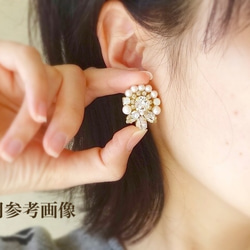 結婚式にオススメ・shine brilliantly earring/pierce・パシフィックオパール 3枚目の画像