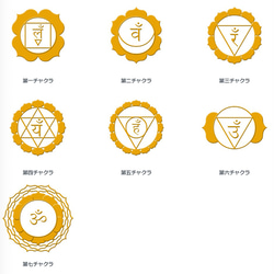 【お守り守護梵字付き！】銅古美チャーム付きチャクラネックレス 4枚目の画像