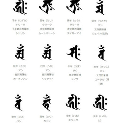 【お守り守護梵字付き！】銅古美チャーム付きチャクラネックレス 5枚目の画像