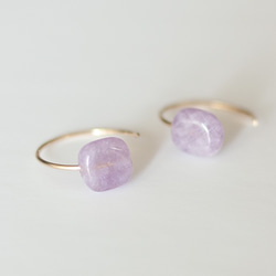 14KGF耳環：薰衣草紫水晶 第2張的照片